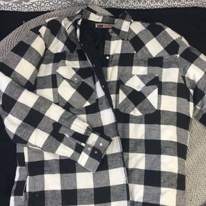 XL Flannel- Black & White, coat like lining